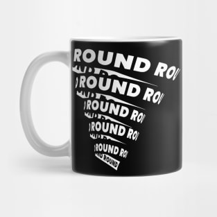 Round and Round twister typography Mug